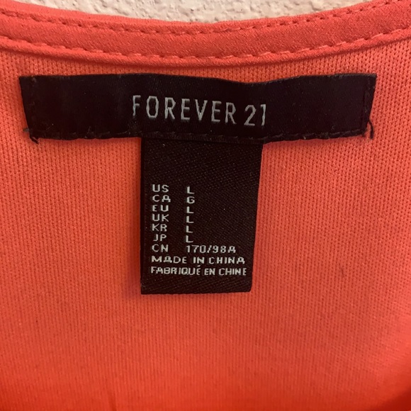 Forever21 Coral Dress with Lace - Picture 5 of 7